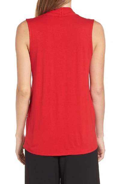 Shop Vince Camuto Sleeveless V-neck Top In Radiant Red