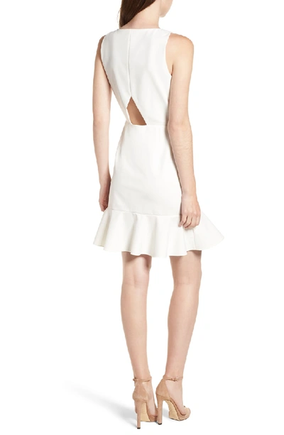 Shop Rebecca Minkoff Tiffany Ruffle Hem Sheath Dress In White