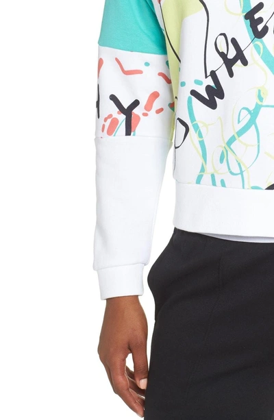 Shop Puma X Shantell Martin Quarter Zip Pullover In  White