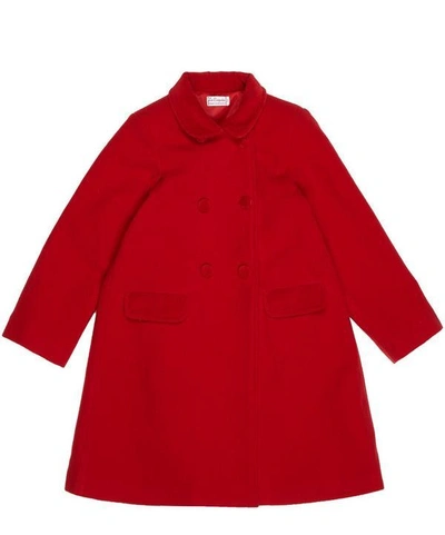 Shop La Coqueta Arrieta Coat 2-8 Years In Red