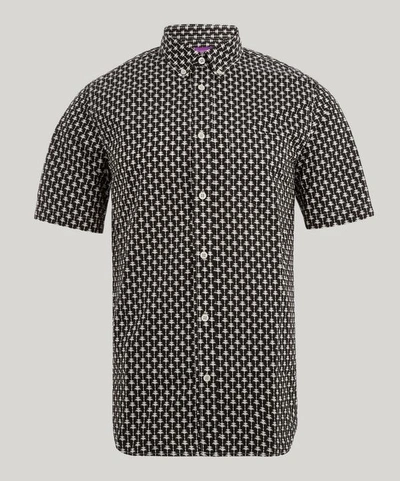 Shop Liberty London Bamboo Mens Poplin Shirt In Black