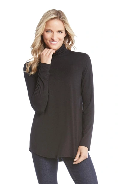 Shop Karen Kane Turtleneck Swing Top In Black