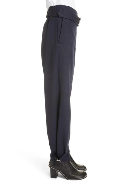 Shop Jw Anderson Fold Front Utility Pants In Navy