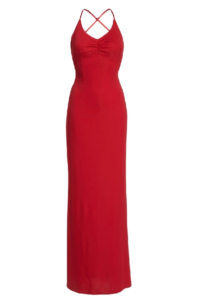 Shop Maria Bianca Nero Donna Backless Jersey Dress In Red