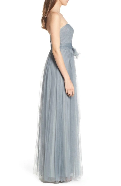 Shop Jenny Yoo Annabelle Convertible Tulle Column Dress In Mayan Blue