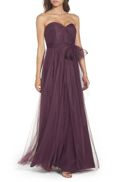 Shop Jenny Yoo Annabelle Convertible Tulle Column Dress In Raisin