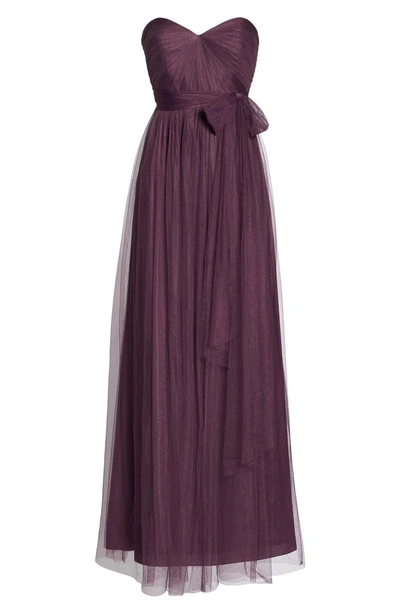 Shop Jenny Yoo Annabelle Convertible Tulle Column Dress In Raisin