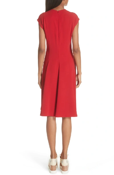 Shop Stella Mccartney Lace-up Dress In Lover Red