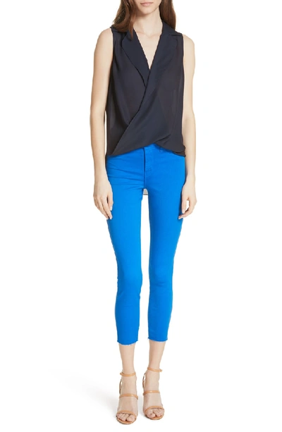 Shop L Agence Margot Crop Skinny Jeans In Princess Blue