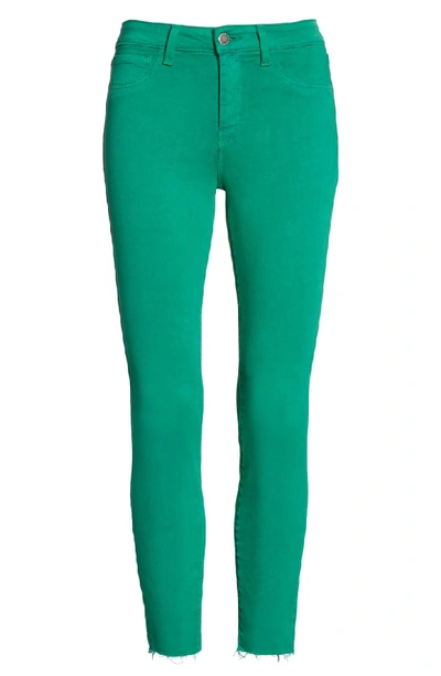 Shop L Agence Margot Crop Skinny Jeans In Emerald