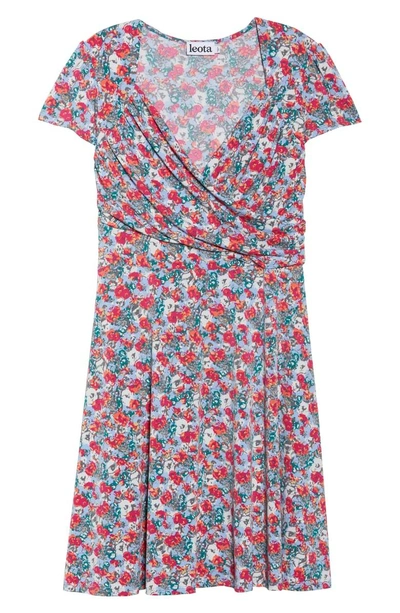 Shop Leota Faux Wrap Jersey Dress In Floral Camo