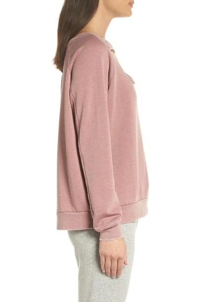 Shop The Laundry Room Colder Destroyed Sweatshirt In Mauve
