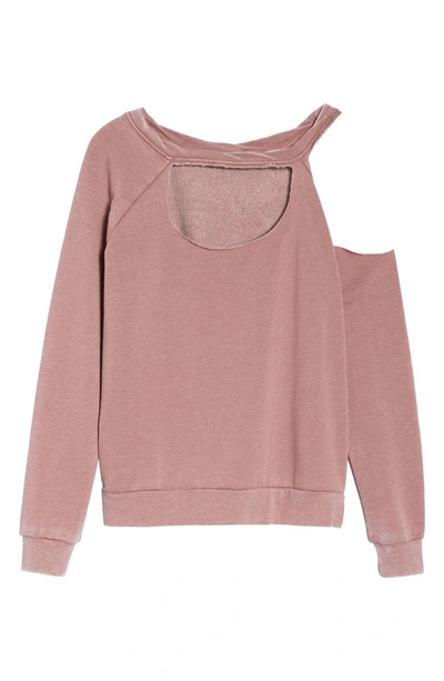 Shop The Laundry Room Colder Destroyed Sweatshirt In Mauve