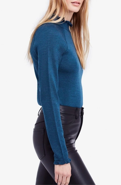 Shop Free People Needle & Thread Merino Wool Sweater In Dark Turquoise