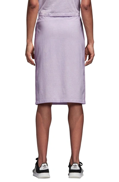 Shop Adidas Originals 3-stripes Skirt In Purple Glow