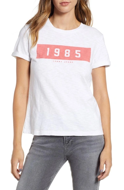 Shop Tommy Jeans Bold 1985 Tee In Bright White