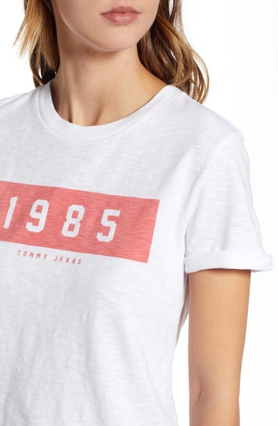 Shop Tommy Jeans Bold 1985 Tee In Bright White