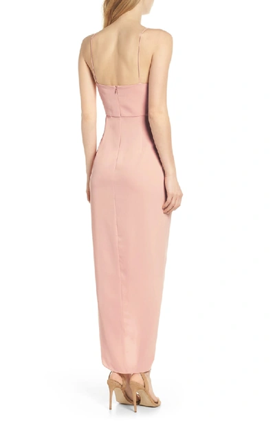 Shop Shona Joy Tulip Hem Maxi Dress In Dusty Pink