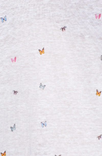 Shop Rails Cara Butterfly Print Tee In Rainbow Butterflies-white