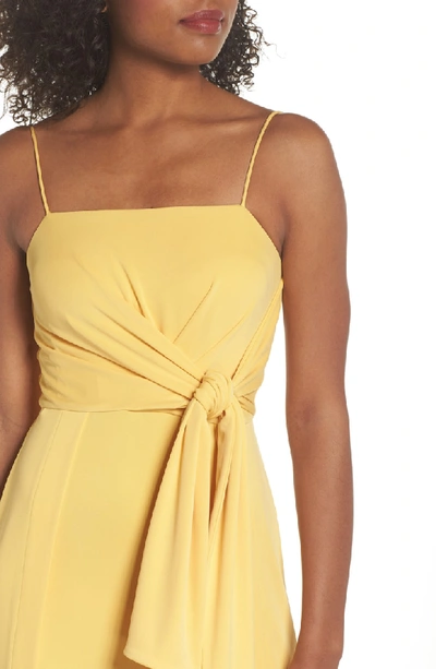 Shop C/meo Collective Recollect Slinky Side Tie Midi Dress In Honey