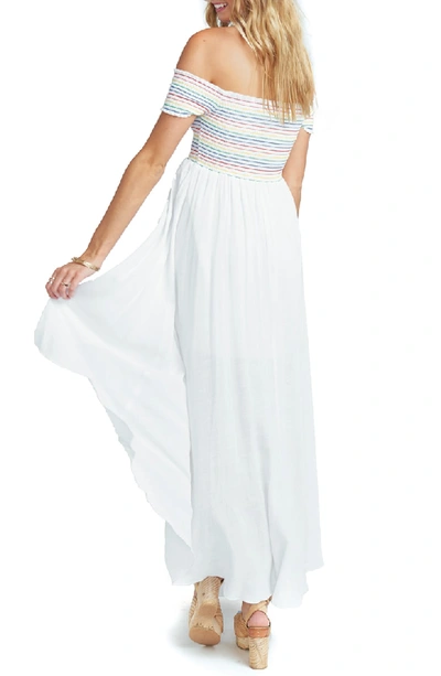 Shop Show Me Your Mumu Willa Maxi Dress In White Cruise With Rainbow