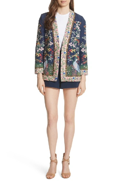 Shop Alice And Olivia Donald High Waist Sailor Shorts In Sapphire