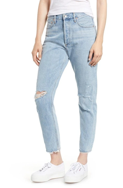 Shop Agolde Jamie High Waist Classic Jeans In Shakedown