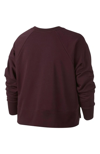 Shop Nike Dry Versa Training Top In Burgundy Crush/ Black