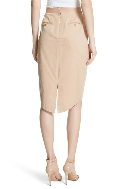 Shop Tracy Reese Faux Wrap Pencil Skirt In Khaki