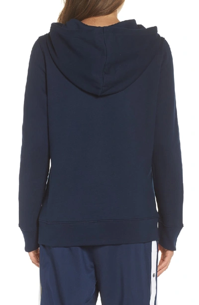 Shop Adidas Originals Trefoil Hoodie In Collegiate Navy