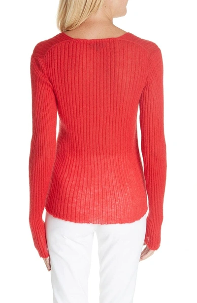 Shop Rag & Bone Donna Mohair & Wool Blend Sweater In Red