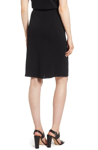 Ming Wang Studded Knit Skirt In Black