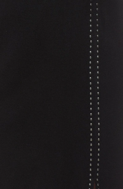 Ming Wang Studded Knit Skirt In Black