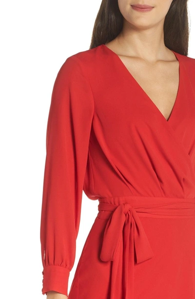 Shop Fame And Partners Allie Georgette Dress In Red