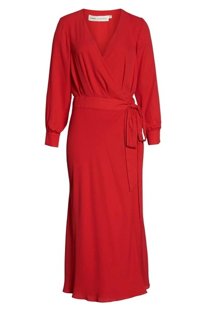 Shop Fame And Partners Allie Georgette Dress In Red