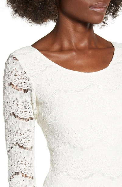 Shop Love, Fire Lace Body-con Dress In Ivory