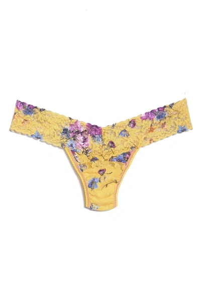 Shop Hanky Panky Rapunzel Low Rise Thong In Yellow Multi