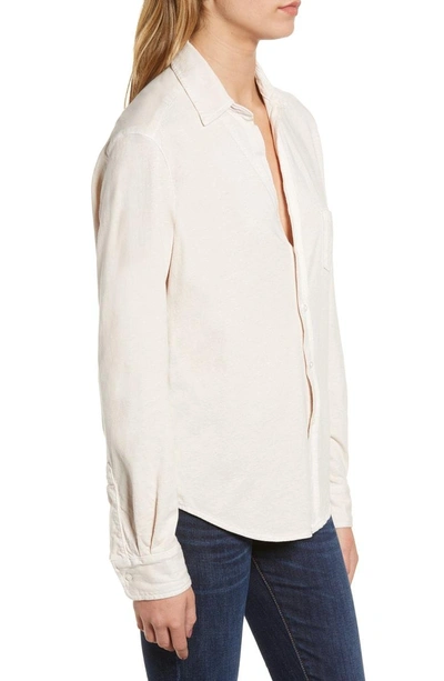 Shop Frank & Eileen Tee Lab Button Front Jersey Shirt In No Filter