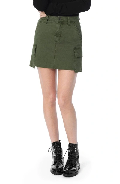 Shop Joe's Military High Waist Twill Miniskirt In Forest Floor