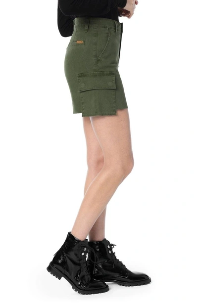 Shop Joe's Military High Waist Twill Miniskirt In Forest Floor