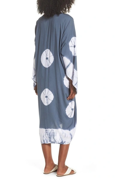 Shop Elan Kimono Cover-up In Blue Bullseye