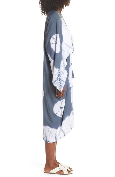Shop Elan Kimono Cover-up In Blue Bullseye
