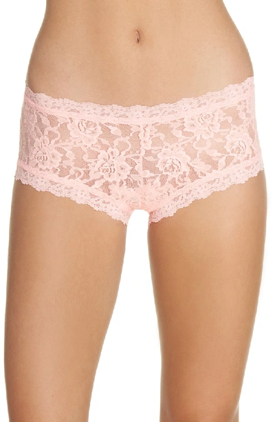 Shop Hanky Panky Signature Lace Boyshorts In First Blush