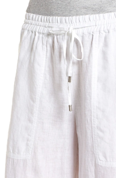 Shop Eileen Fisher Wide Leg Organic Linen Pants In White