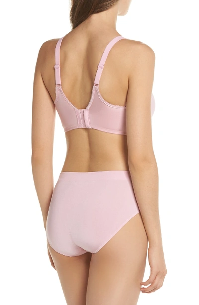 Shop Wacoal Basic Beauty Underwire Contour Bra In Cameo Pink