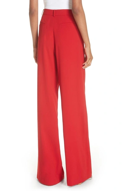 Shop Alice And Olivia Eric High Waist Pants In Ruby