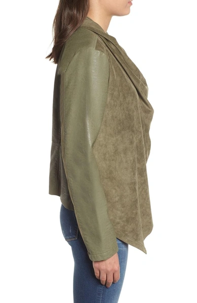 Shop Blanknyc Drape Front Jacket In Olive