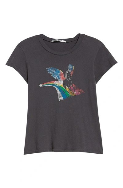 Shop Pam & Gela Unicorn Rainbow Tee In Vintage Black