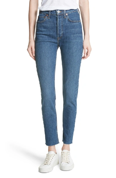 Shop Re/done High Waist Stretch Crop Jeans In Forever Rinse