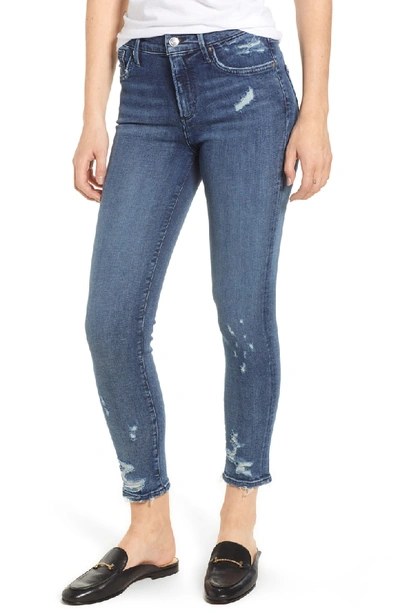 Shop Agolde Sophie Distressed High Waist Crop Skinny Jeans In Paradox